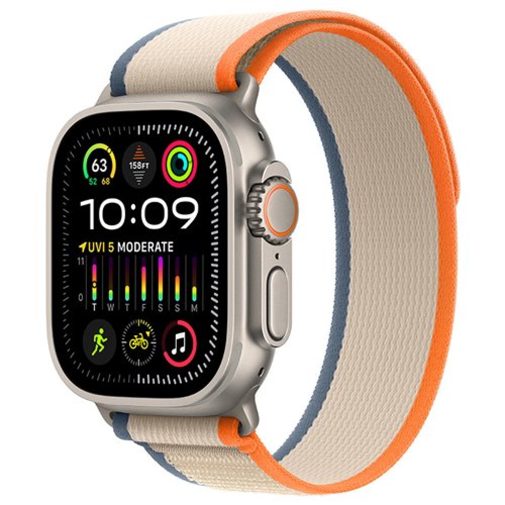 Watch Apple Watch Ultra 2 LTE 49mm Titanium Case with Trail Loop S/M - Orange/Beige EU Τηλεφωνία