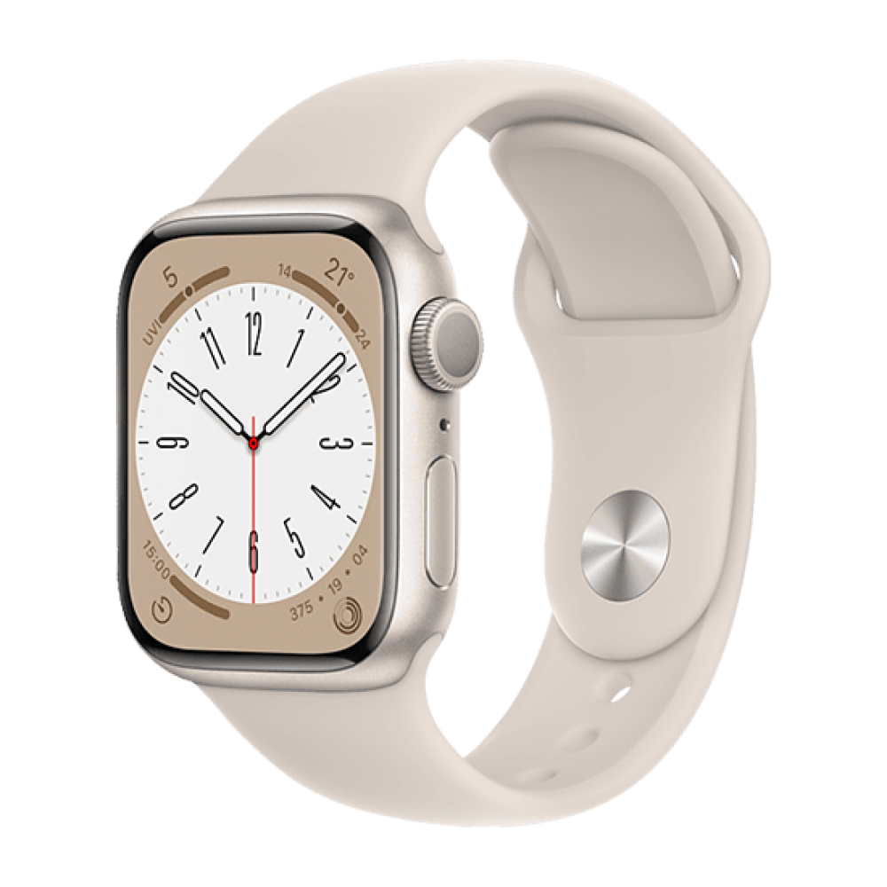 Watch Apple Watch Series 8 GPS 41mm Starlight Aluminium Case with Sport Band - Starlight EU Smart Watch Watch Apple Watch Series 8 GPS 41mm Starlight Aluminium Case with Sport Band - Starlight EU Smart Watch