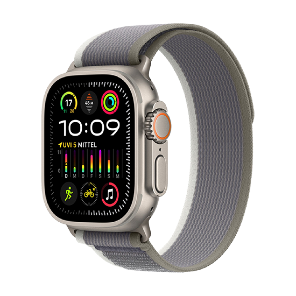 Watch Apple Watch Ultra 2 LTE 49mm Titanium Case with Trail Loop M/L - Green/Grey EU Τηλεφωνία