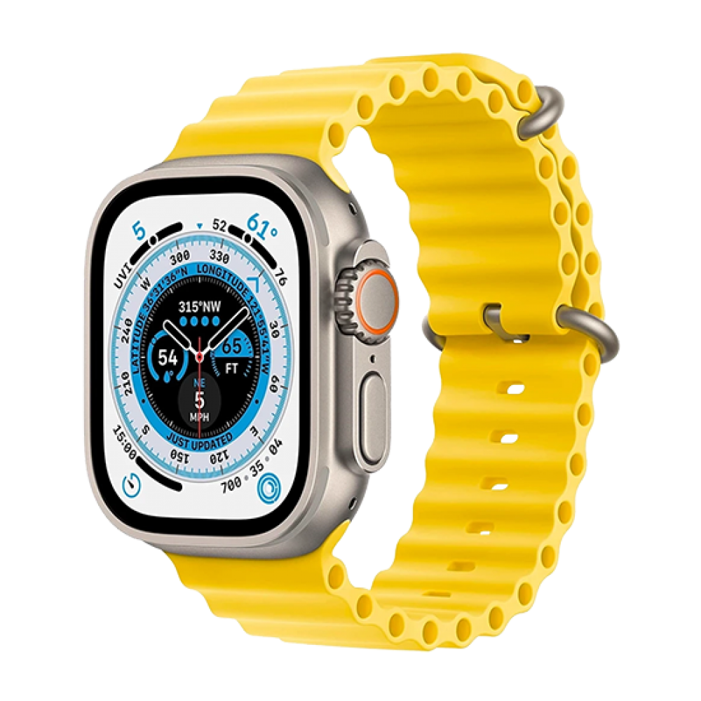 Watch Apple Watch Ultra GPS + Cellular 49mm Titanium Case with Ocean Band - Yellow EU Smart Watch Watch Apple Watch Ultra GPS + Cellular 49mm Titanium Case with Ocean Band - Yellow EU Smart Watch
