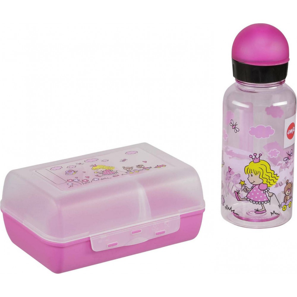 Emsa Kids Water Bottle 0,4l + lunch box princess 518137 set Είδη Σπιτιού