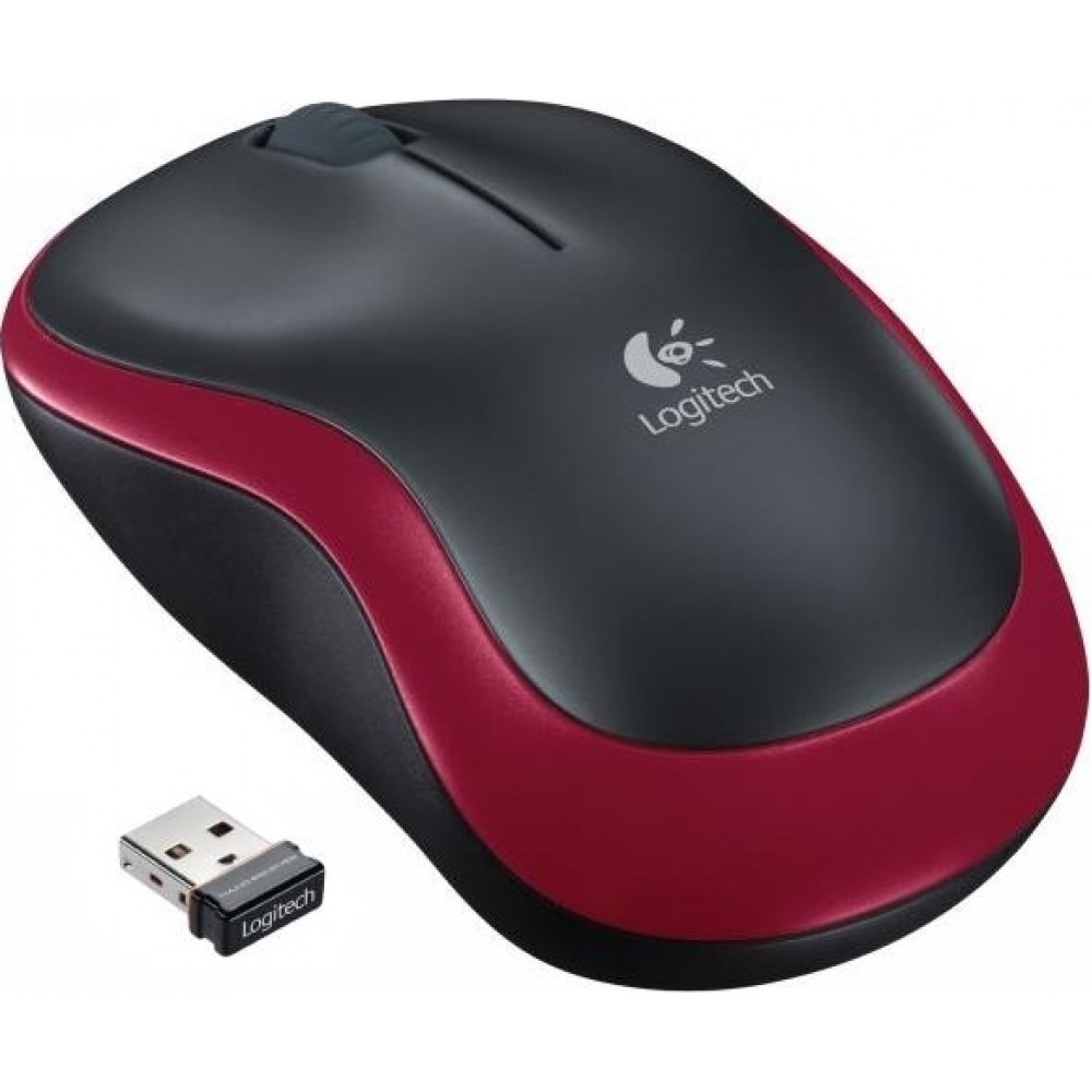 Logitech M 185 Cordless Notebook Mouse USB black / red Computers & Office